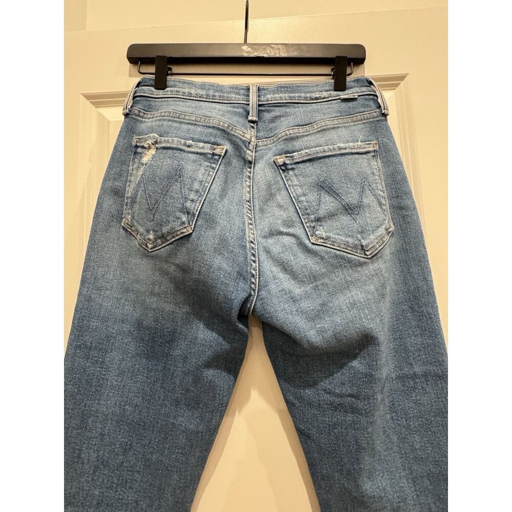 MOTHER The Tripper Ankle Fray Straight Leg Distressed Button Fly Sz 27 - Picture 10 of 12